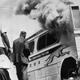 CORE freedom riders outside their bus, which had been firebombed, in Anniston, Ala., May 14, 1961
Library of Congress